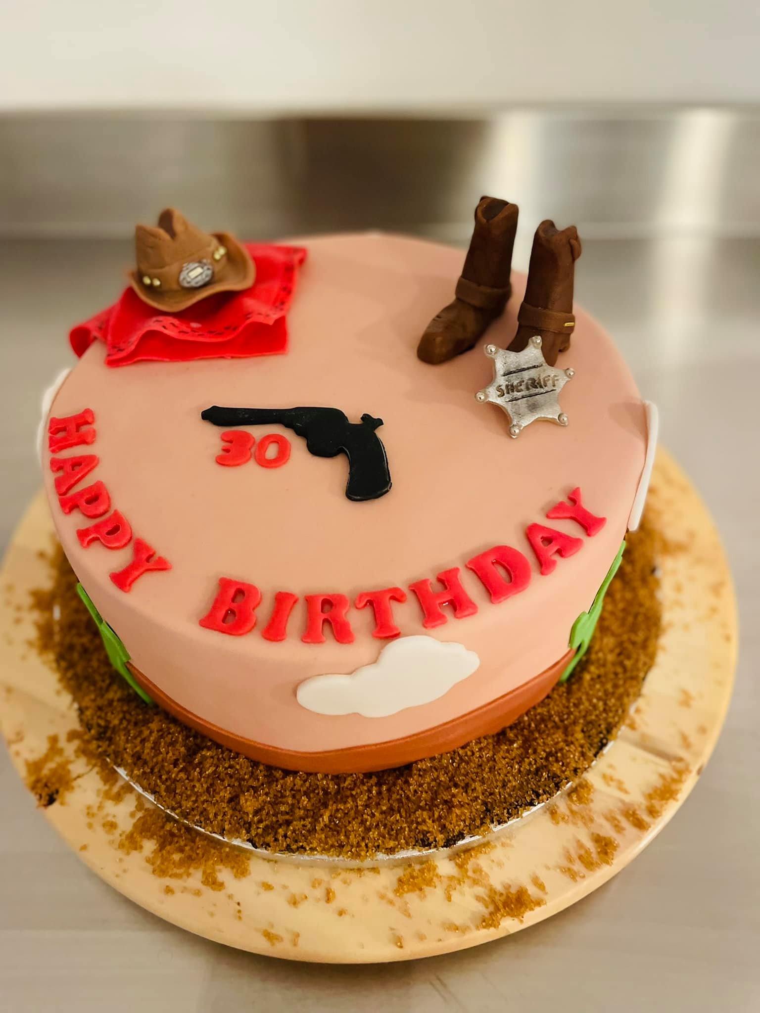 Motivtorte Wilder Westen - Cowboy - Geburtstagstorte - ausgefallene Torte für Western Fans